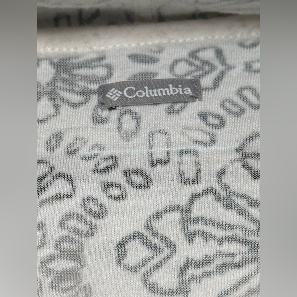 Columbia Womens White Burnout Floral‎ Medallion 3/4 Sleeve Hoodie Top Large - Picture 6 of 11